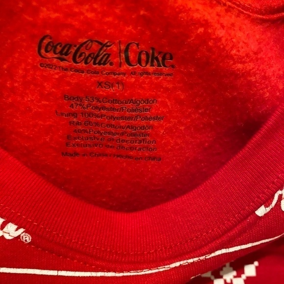 Coca-Cola Polar Bear Crew Neck Light Up Festive Sweatshirt Size XS. 2022 - Picture 9 of 16